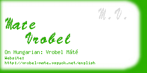 mate vrobel business card
